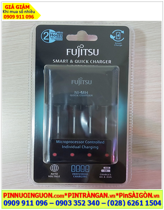 Fujitsu FCT344F-CE(CL) Máy sạc Pin AA-AAA Nhanh 2Giờ Fujitsu FCT344F-CE(CL) (4 khe sạc, tự ngắt khi pin đầy)